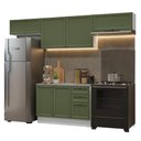 Ver imagem 2 de Armário de Cozinha Completa 280 Cm Vik Madesa 01 Branco/verde