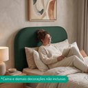 Ver imagem 6 de Cabeceira Painel Suspenso Solteiro 100 cm Alana Organica Linho Verde Musgo Artte