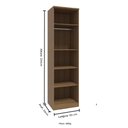 Ver imagem 3 de Guarda Roupa Modulado 02 Portas com Prateleiras 234cm Setiba - Carvalho/fendi