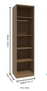 Ver imagem 3 de Guarda Roupa Modulado 02 Portas com Prateleiras 234cm Setiba - Carvalho/fendi