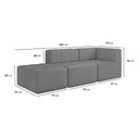 Ver imagem 4 de Sofá Modulado 3 Lugares 231cm Espuma D33 Multimóveis Cr45353 Cinza