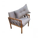 Ver imagem 2 de Poltrona Decorativa Luxo Safira Dora Bela Cor Cinza Linho 1005
