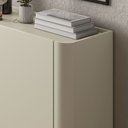 Ver imagem 6 de Buffet Bend 99 cm Porta Lisa Incolar Grigio com Pé Dourado