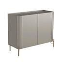 Ver imagem 2 de Buffet Bend 99 cm Porta Lisa Incolar Grigio com Pé Dourado