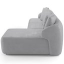 Ver imagem 7 de Sofá 3 Lugares com Chaise Direito Sala Living 248cm Arlo F04 Veludo Cinza - Lyam Decor