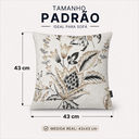 Ver imagem 6 de Kit 3 Capas de Almofada 43x43cm Microfibra Floral Arabesco Bege Clássico