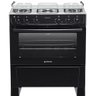 Fogão 5 Bocas Atlas Mônaco Plus Preto com Mesa Inox Bivolt - 1