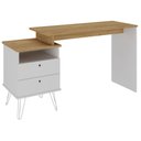 Ver imagem 4 de Escrivaninha Plus Home Office 2 Gavetas Olmo-branco