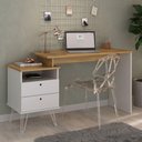 Ver imagem 1 de Escrivaninha Plus Home Office 2 Gavetas Olmo-branco