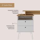 Ver imagem 6 de Escrivaninha Plus Home Office 2 Gavetas Olmo-branco