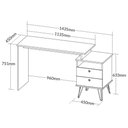 Ver imagem 3 de Escrivaninha Plus Home Office 2 Gavetas Olmo-branco