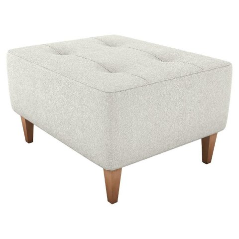 Puff para Sala 62 Cm Piva Tecido Boucle F492 Natural Milani Store Natural