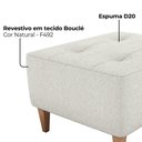 Ver imagem 5 de Puff para Sala 62 Cm Piva Tecido Boucle F492 Natural Milani Store Natural
