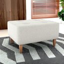 Ver mais imagens de Puff para Sala 62 Cm Piva Tecido Boucle F492 Natural Milani Store Natural