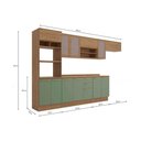 Ver imagem 3 de Cozinha Modulada Completa Botanic 8 Peças (3aéreos+2balcões+1paneleiro+2complementos) M663