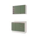 Ver imagem 3 de Armário de Cozinha Compacta Garrafeiro 100% Mdf 120cm Branco/verde Celeste Kappesberg