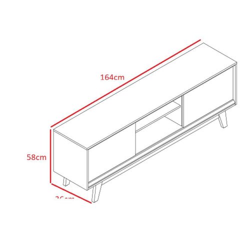 Bancada Atlas para Tv de até 70 Polegadas - Cinamomo Off White - Madetec