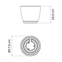 Ver imagem 3 de Vaso de Plantas 15,5cm Tramontina Asteca Polietileno Concret