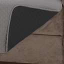 Ver imagem 4 de Protetor de Sofá Impermeável Dupla Face 3 Lugares Microfibra - Cinza/preto Mr Enxovais