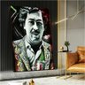 Quadro Pablo Escobar El Patron Afortunado:60x40 cm/PRETA - 2