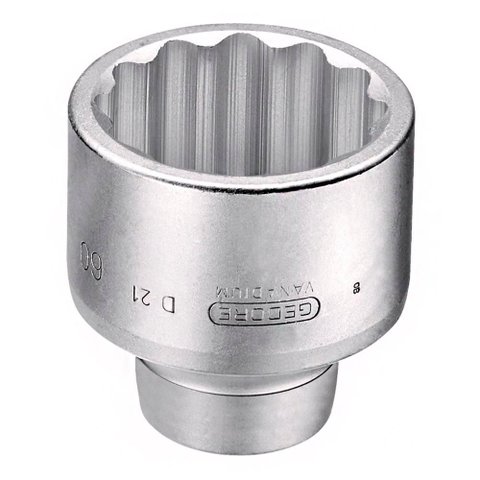 Soquete Estriado Curto 2.1/2" Encaixe de 1" - Gedore 018076