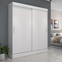Ver imagem 1 de Guarda-roupa Solteiro 2 Portas de Correr Harry 135 Cm - Branco
