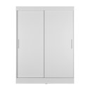 Ver imagem 4 de Guarda-roupa Solteiro 2 Portas de Correr Harry 135 Cm - Branco