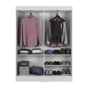 Ver imagem 6 de Guarda-roupa Solteiro 2 Portas de Correr Harry 135 Cm - Branco