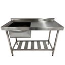 Ver imagem 2 de Pia de Aço Inox Industrial 110x60x90 Cm Cuba Esquerda Nortinox