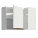 Ver imagem 4 de Armário Aéreo de Canto Madesa Reims 1 Porta e Adega Branco Cor:Branco