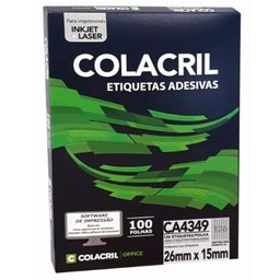 Etiqueta Inkjet Laser A4 Branca 26,0 X 15,0 Mm 100 Fls Ca4349 - 2