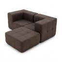 Ver imagem 3 de Sofá Modular Sync 2 Lugares 258cm Marrom Boucle Kappesberg