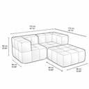 Ver imagem 5 de Sofá Modular Sync 2 Lugares 258cm Marrom Boucle Kappesberg