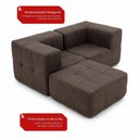 Ver imagem 4 de Sofá Modular Sync 2 Lugares 258cm Marrom Boucle Kappesberg