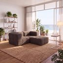 Ver imagem 1 de Sofá Modular Sync 2 Lugares 258cm Marrom Boucle Kappesberg