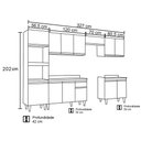 Ver imagem 5 de Cozinha Modulada 6 Módulos Composição 8 Castanho/Preto - Lumil Móveis