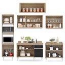 Ver imagem 6 de Cozinha Modulada 6 Módulos Composição 8 Castanho/Preto - Lumil Móveis