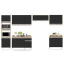 Ver imagem 7 de Cozinha Modulada 6 Módulos Composição 8 Castanho/Preto - Lumil Móveis