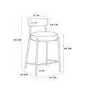Ver imagem 6 de Banqueta Cozinha Média com Encosto Industrial Champanhe Kit 4 Londres PU D03 - D'Rossi