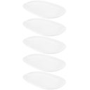 Ver imagem 1 de 5 Bandejas para Servir Melamina Branca 34x22cm Buffet Travessa de Saladas Oval Restaurante