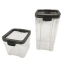 Ver imagem 1 de Pote Hermetico Conserva Veda Kit 2 Unidades Tampa Acrilico Transparente Armazenamento Alimento Tempe