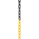 Ver imagem 2 de Corrente pvc elo 6x20x25mm amarela/preta com 10mts - Vonder