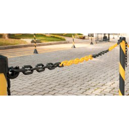 Corrente pvc elo 6x20x25mm amarela/preta com 10mts - Vonder - 1
