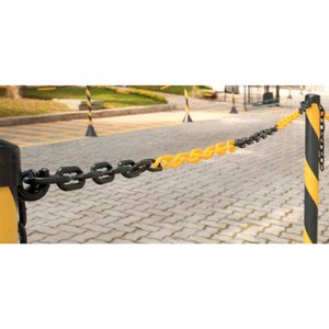 Corrente pvc elo 6x20x25mm amarela/preta com 10mts - Vonder