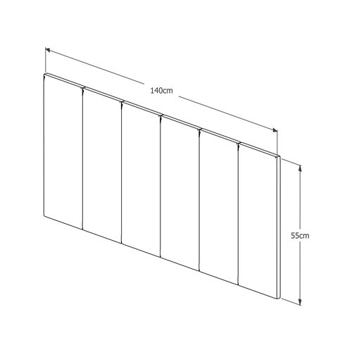 Conjunto Quarto 2 Mesas de Cabeceira Verona com Painel de Cabeceira de Cama Casal 1.40cm:preto - 6