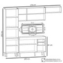 Ver imagem 4 de Armário de Cozinha Modulada 4 Peças CP12 com Pia Inox Branco/Preto - Lumil Lumil Móveis