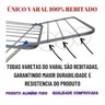 Varal de Chão Aluminio com Abas Grande Lavanderia Leve - 5