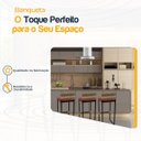 Ver imagem 3 de Kit 3 Banquetas Quadrada Junco Cappuccino para Balcão Ilha Cozinha Área Gourmet Bancada Piscina Bar
