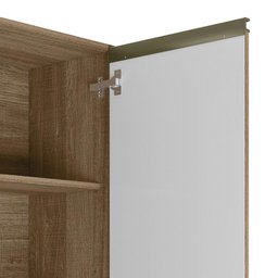 Balcão 1 Porta Kali Premium 40cm Carvalho com Tampo MDF 25mm - Nicioli - 3
