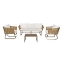 Ver imagem 2 de Kit Conjunto de Sofás 5 Lugares + Chaise de 1,60 Corda Náutica Alumínio Área Externa